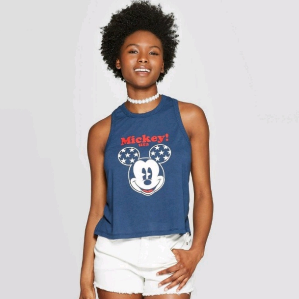 *NWT* DISNEY* Junior's~Mickey "USA" Tank Top